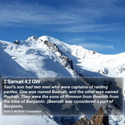 2 Samuel 4:2 GW Bible Verse Image