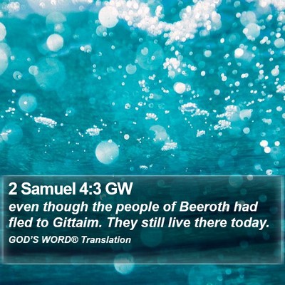 2 Samuel 4:3 GW Bible Verse Image