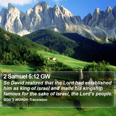 2 Samuel 5:12 GW Bible Verse Image