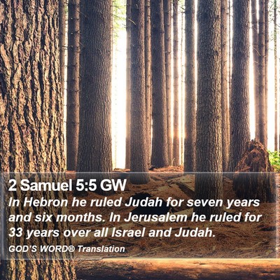 2 Samuel 5:5 GW Bible Verse Image