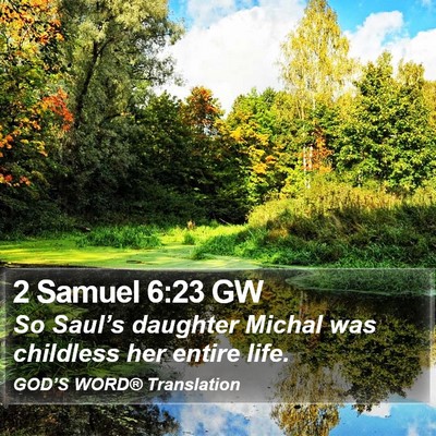 2 Samuel 6:23 GW Bible Verse Image