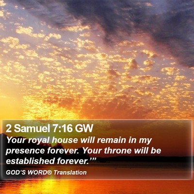 2 Samuel 7:16 GW Bible Verse Image