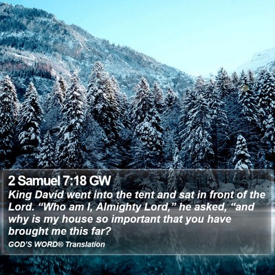 2 Samuel 7:18 GW Bible Verse Image