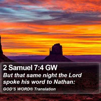 2 Samuel 7:4 GW Bible Verse Image