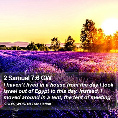 2 Samuel 7:6 GW Bible Verse Image