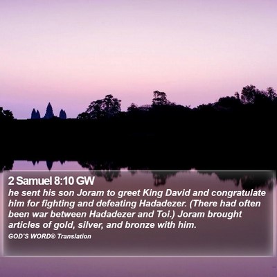 2 Samuel 8:10 GW Bible Verse Image