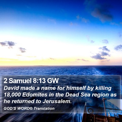 2 Samuel 8:13 GW Bible Verse Image