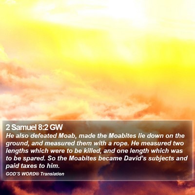 2 Samuel 8:2 GW Bible Verse Image