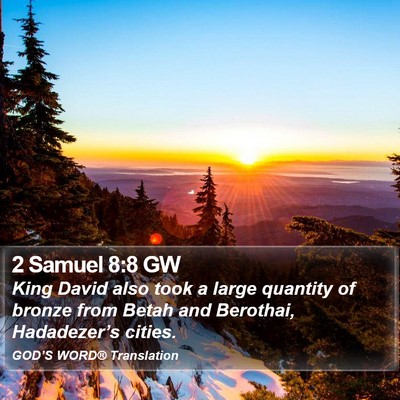 2 Samuel 8:8 GW Bible Verse Image