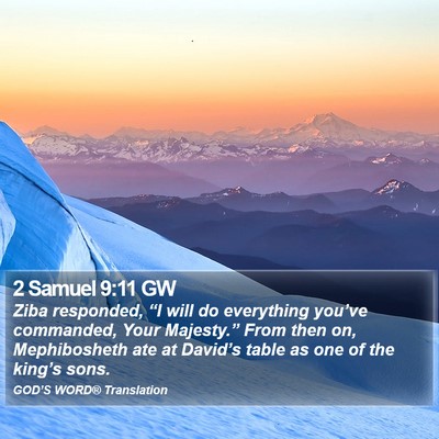 2 Samuel 9:11 GW Bible Verse Image