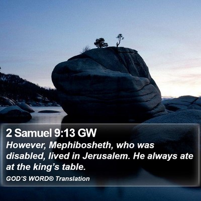 2 Samuel 9:13 GW Bible Verse Image