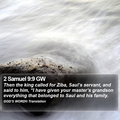 2 Samuel 9:9 GW Bible Verse Image