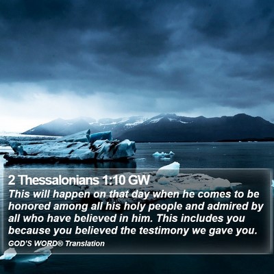2 Thessalonians 1:10 GW Bible Verse Image