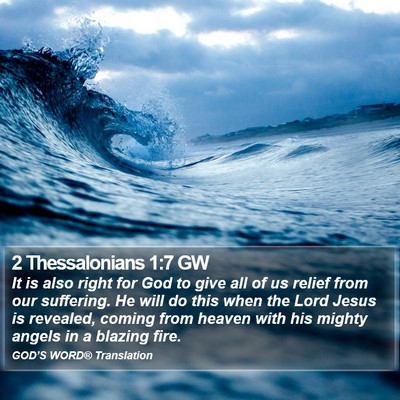 2 Thessalonians 1:7 GW Bible Verse Image