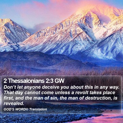 2 Thessalonians 2:3 GW Bible Verse Image