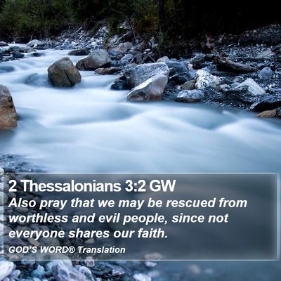 2 Thessalonians 3:2 GW Bible Verse Image