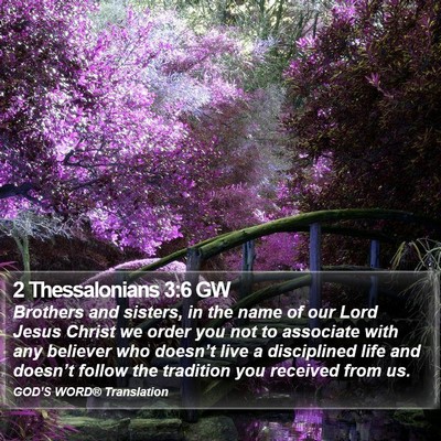 2 Thessalonians 3:6 GW Bible Verse Image