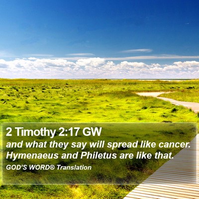 2 Timothy 2:17 GW Bible Verse Image