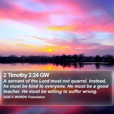 2 Timothy 2:24 GW Bible Verse Image