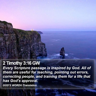 2 Timothy 3:16 GW Bible Verse Image