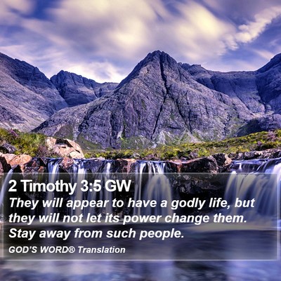 2 Timothy 3:5 GW Bible Verse Image