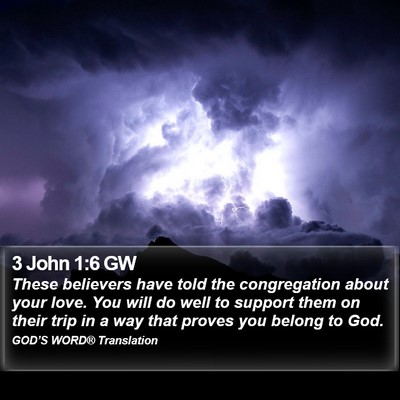 3 John 1:6 GW Bible Verse Image