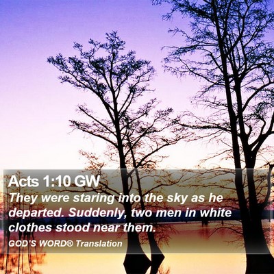 Acts 1:10 GW Bible Verse Image