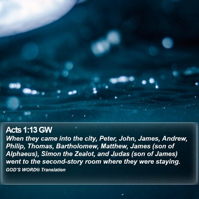 Acts 1:13 GW Bible Verse Image