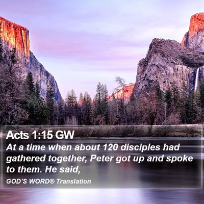 Acts 1:15 GW Bible Verse Image
