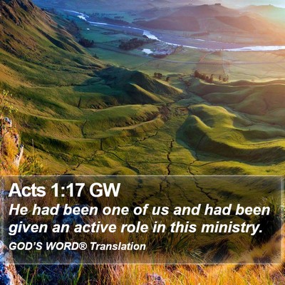 Acts 1:17 GW Bible Verse Image