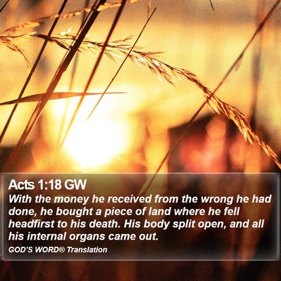 Acts 1:18 GW Bible Verse Image