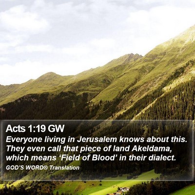 Acts 1:19 GW Bible Verse Image