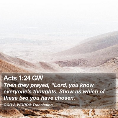 Acts 1:24 GW Bible Verse Image