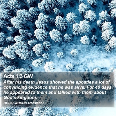 Acts 1:3 GW Bible Verse Image