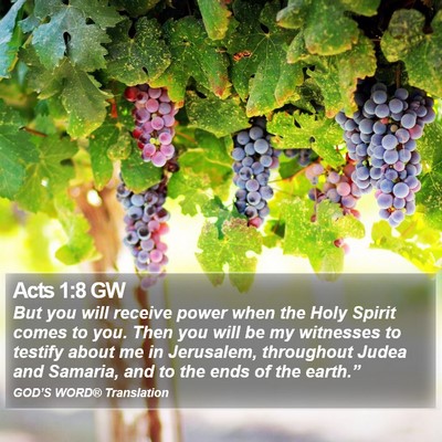 Acts 1:8 GW Bible Verse Image