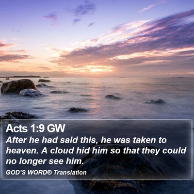 Acts 1:9 GW Bible Verse Image