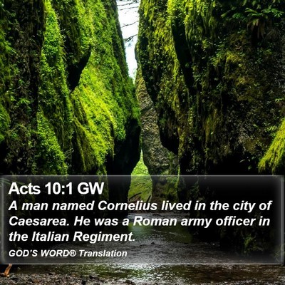 Acts 10:1 GW Bible Verse Image