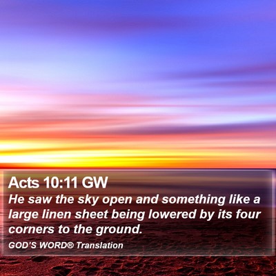 Acts 10:11 GW Bible Verse Image