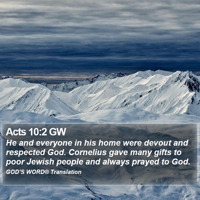 Acts 10:2 GW Bible Verse Image