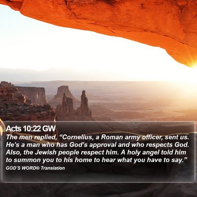 Acts 10:22 GW Bible Verse Image