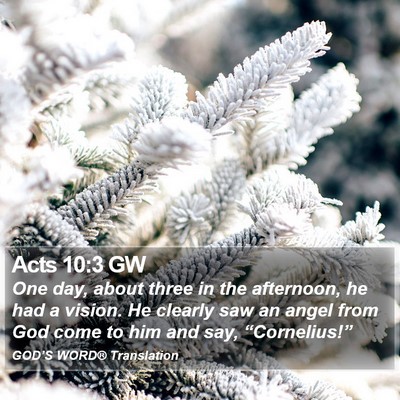 Acts 10:3 GW Bible Verse Image