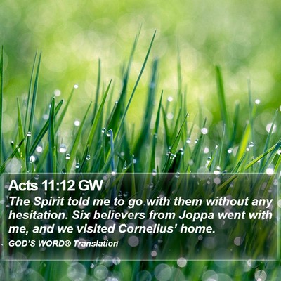 Acts 11:12 GW Bible Verse Image