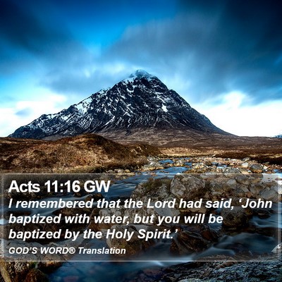 Acts 11:16 GW Bible Verse Image