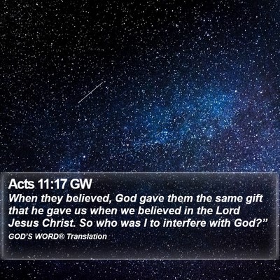 Acts 11:17 GW Bible Verse Image
