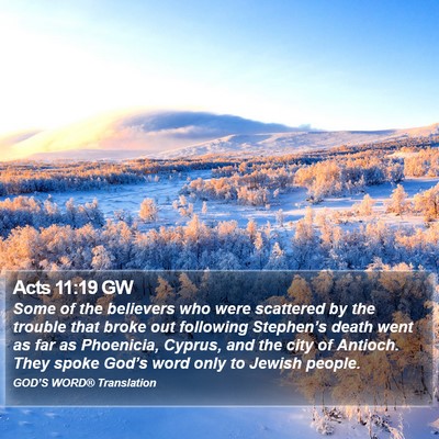 Acts 11:19 GW Bible Verse Image