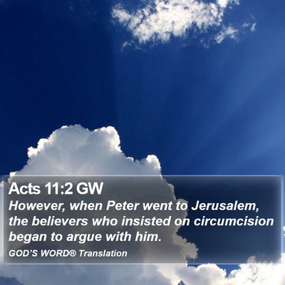 Acts 11:2 GW Bible Verse Image