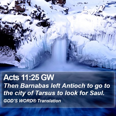 Acts 11:25 GW Bible Verse Image