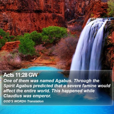 Acts 11:28 GW Bible Verse Image