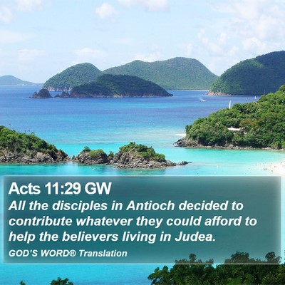 Acts 11:29 GW Bible Verse Image