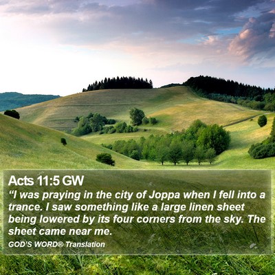 Acts 11:5 GW Bible Verse Image